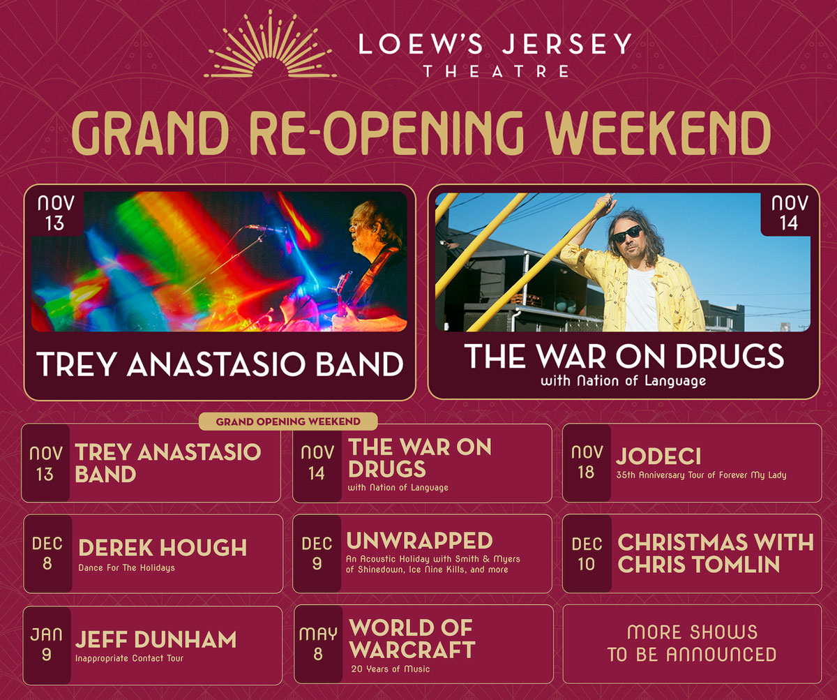 Loew’s Jersey Theatre Announces Grand Re-Opening Weekend